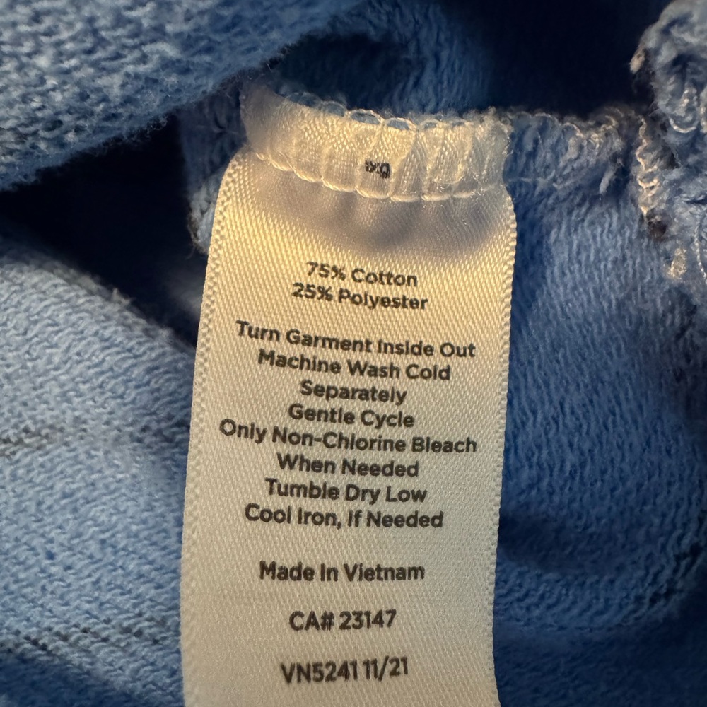 Talbots Ombre Stripe Quarter Zip Pullover Sweatshirt Blue White MP - Picture 11 of 11